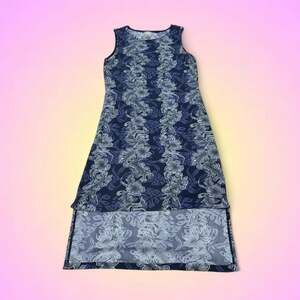 Voice Sleeveless Floral High-Low Dress up